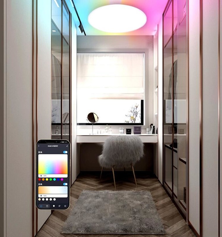 36w Multicolor Smart LED Panel Light Rgb Music Intelligent Dimmable Lamp